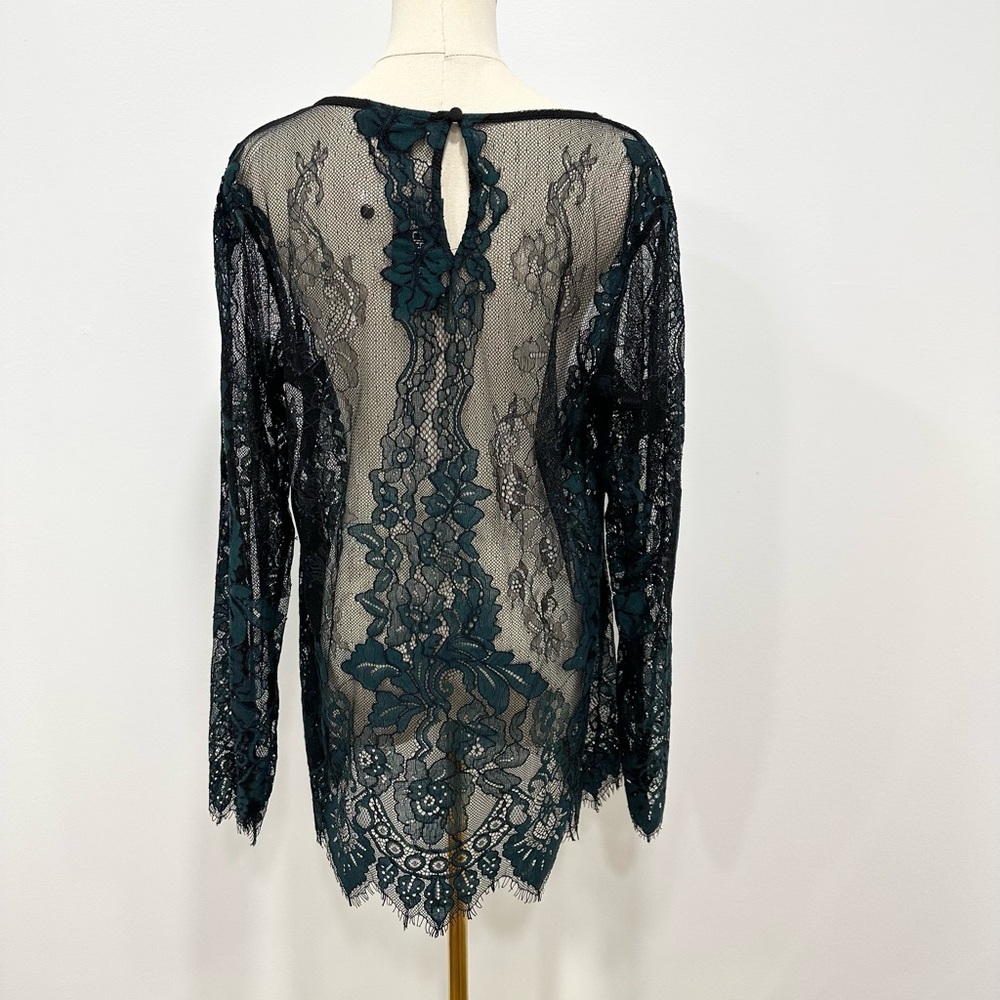 CITY CHIC Royal Lace Top emerald - Picture 10 of 12